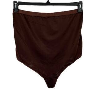 Skims thong Simply Bare High Waisted seamless shapewear dark brown size 4X